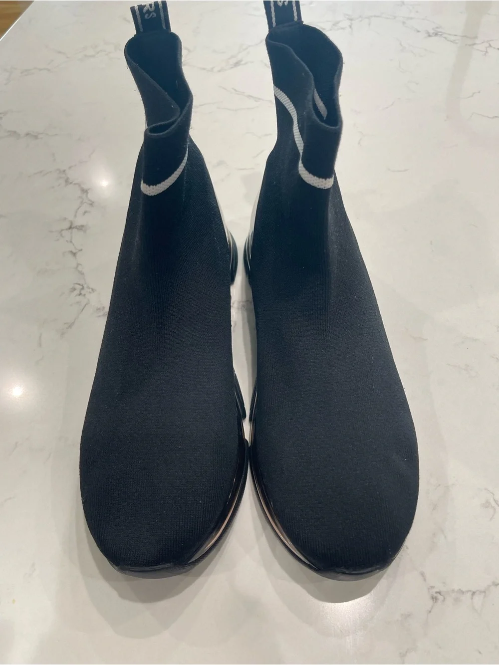 Michael Kors Black Logo-Trim Sock Boots